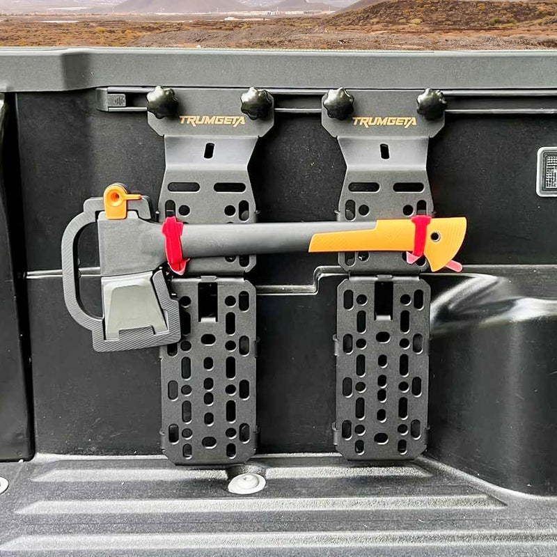 Trumgeta Truck Bed Rail Mount Holder Fit for Toyota Tacoma 2005-2026 & Toyota Tundra 2022-2026, Bed Rail Modular Accessory Mount for Bike, Shovels, Axes, Recovery Plates, Fuel Tanks (Front & Side) - Image 1